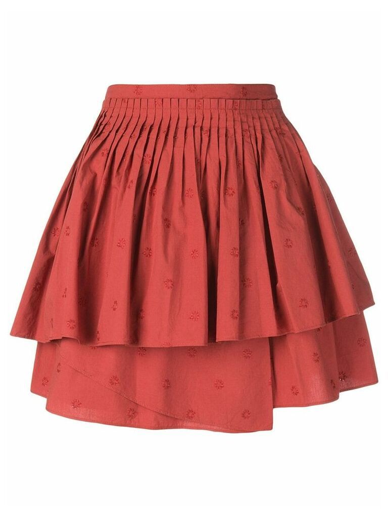Ulla Johnson ruffled mini dress - Red