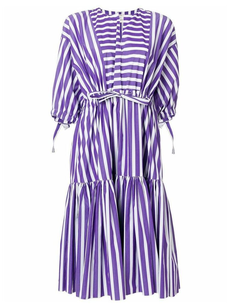 Maison Rabih Kayrouz striped flared dress - PURPLE