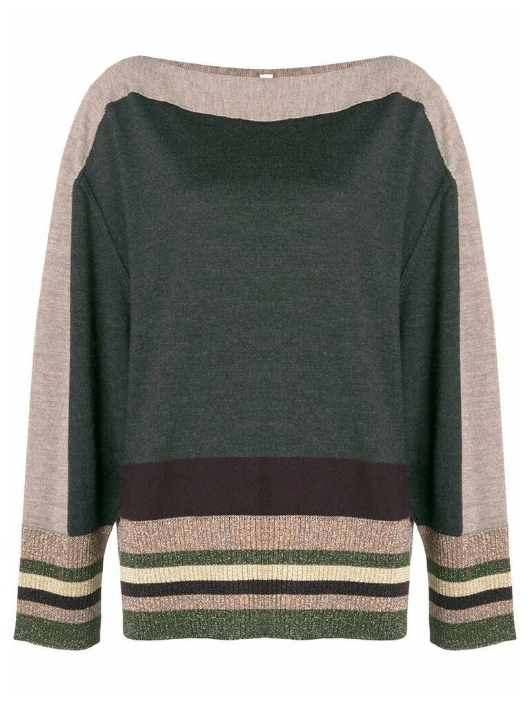 Antonio Marras stripe detail sweater - Grey