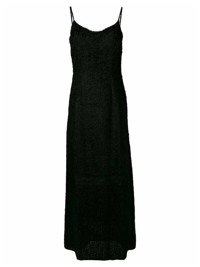 Ultràchic fil coupé slip dress - Black