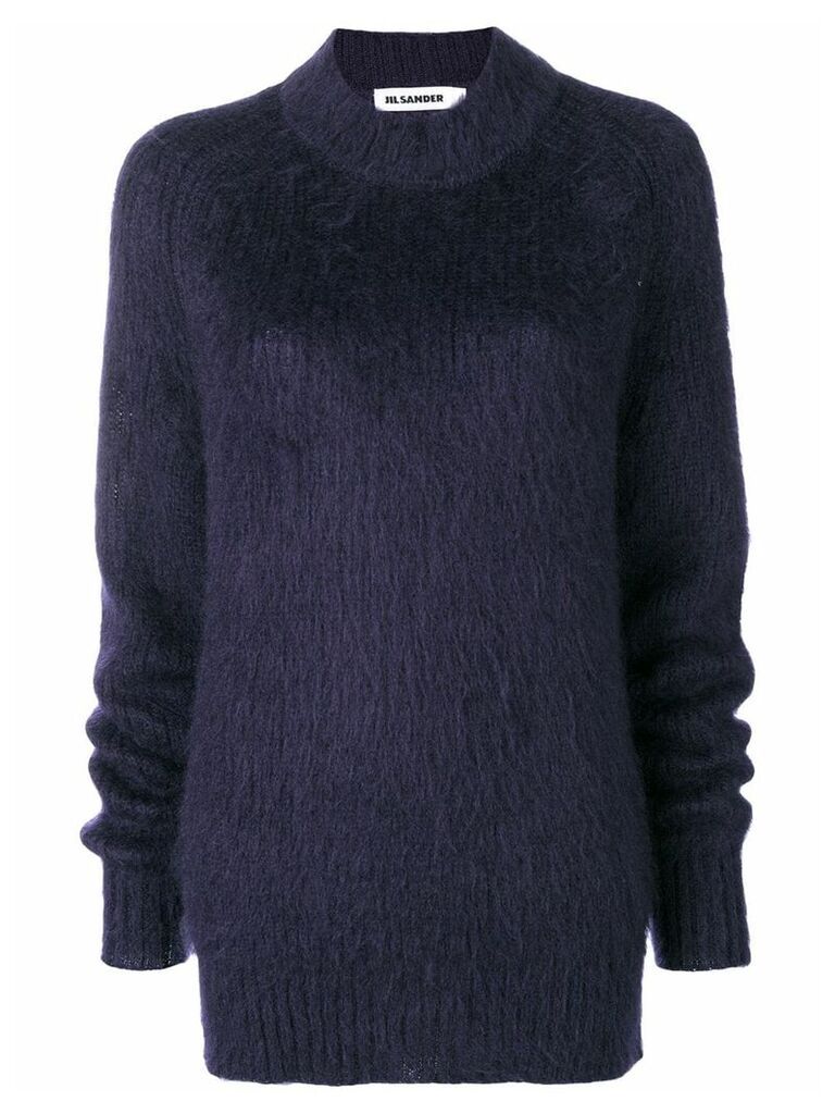 Jil Sander furry knit jumper - Blue