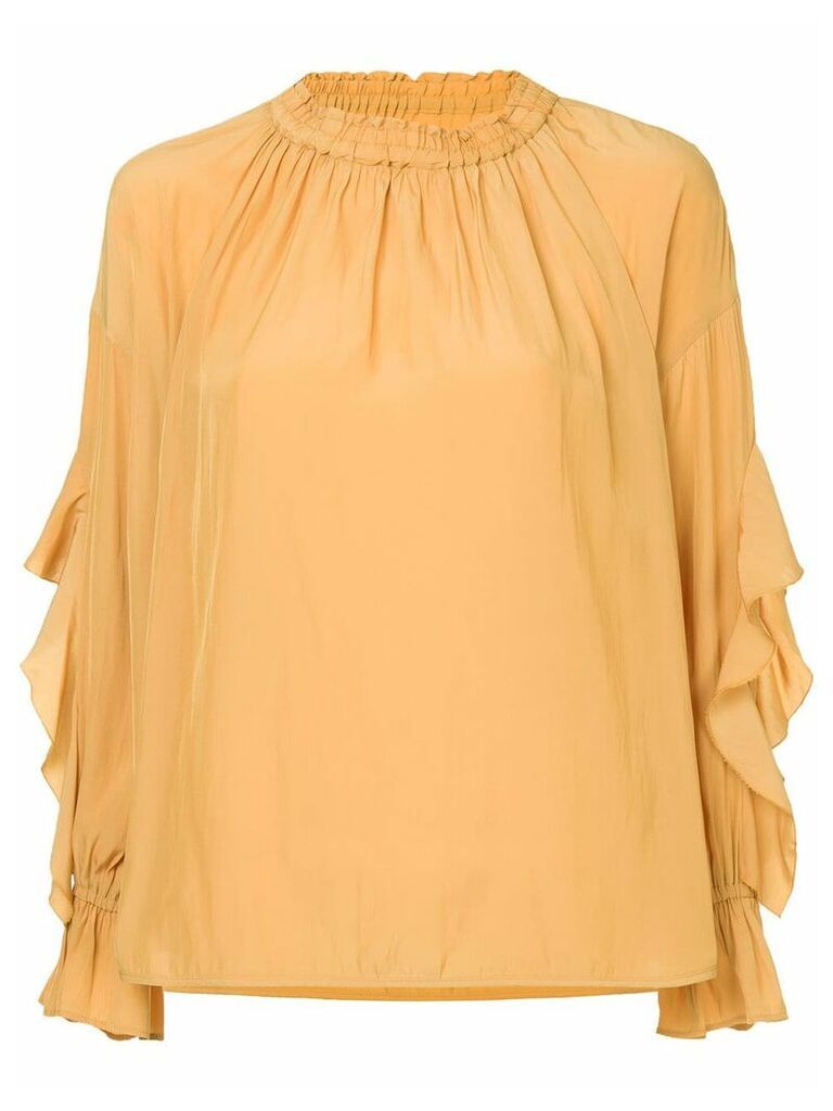 Frei Ea gathered neck blouse - Yellow