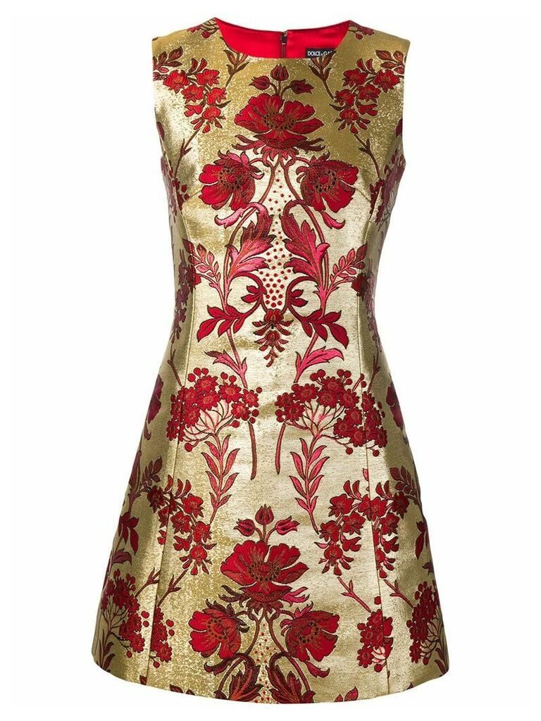 Dolce & Gabbana floral jacquard dress - GOLD