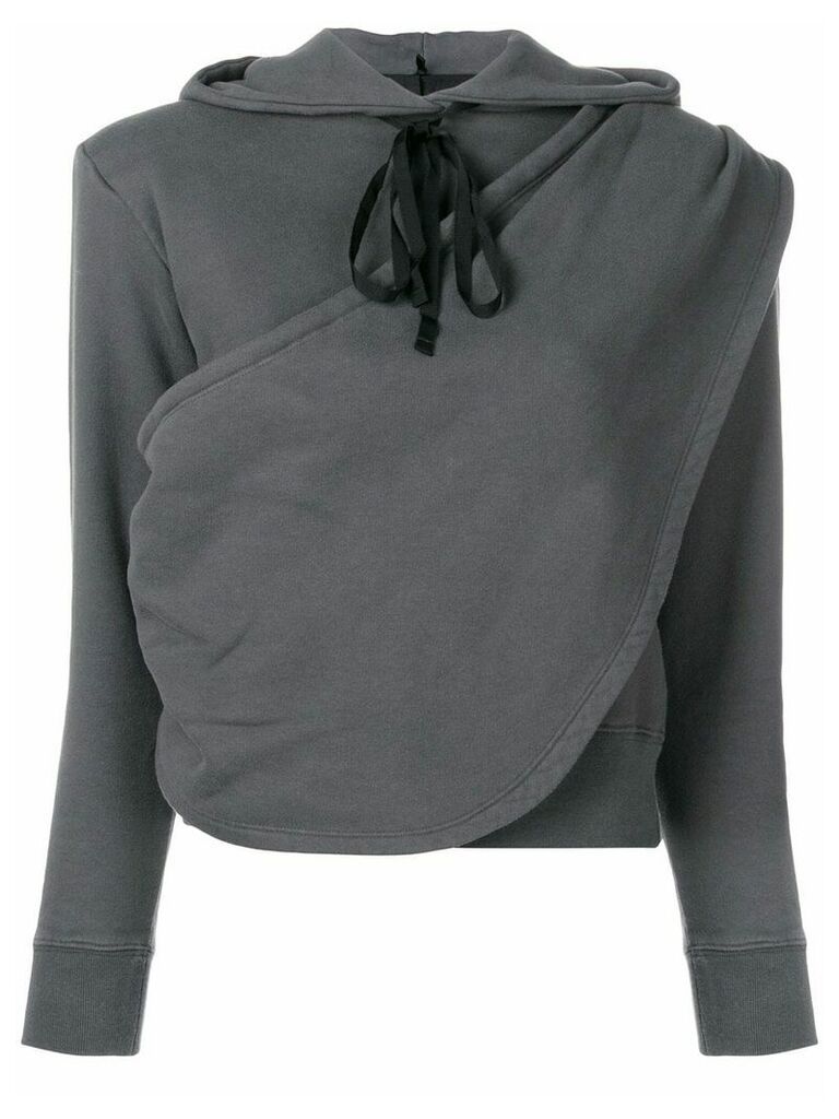 UNRAVEL PROJECT draped hoodie - Grey