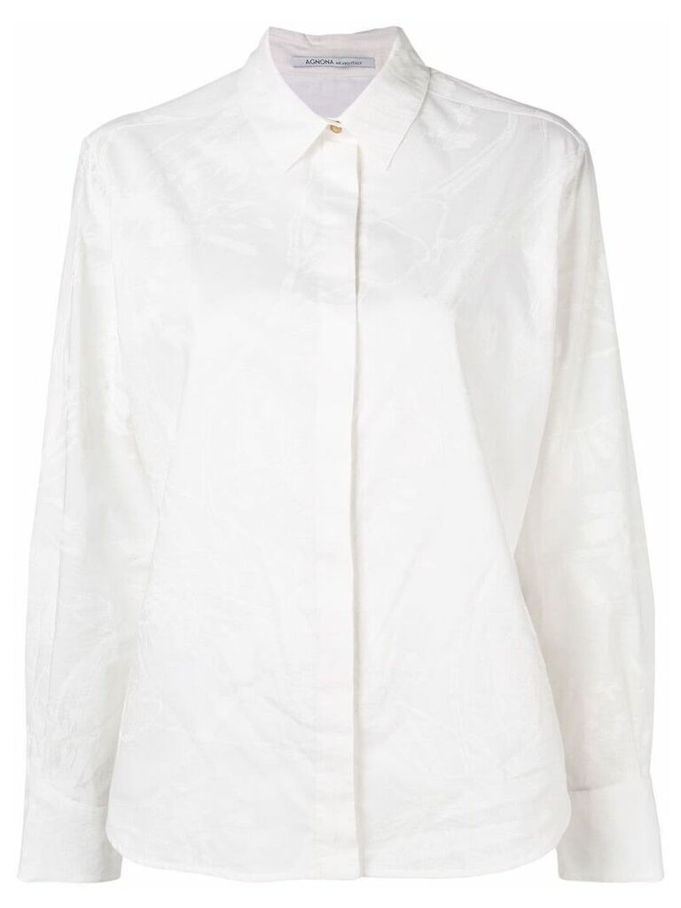 Agnona floral print shirt - White