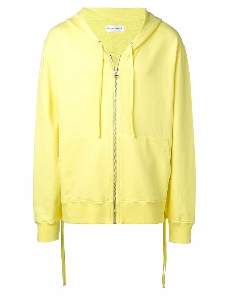 Faith Connexion oversized zip front hoodie - Yellow