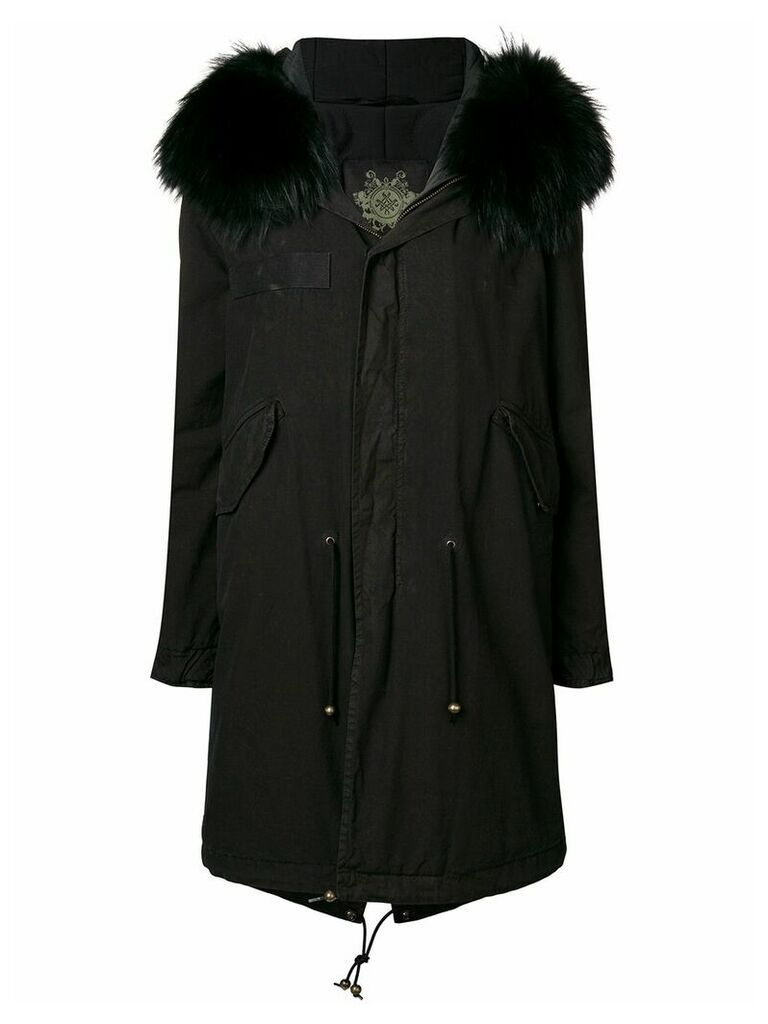 Mr & Mrs Italy fur-trim parka coat - Black