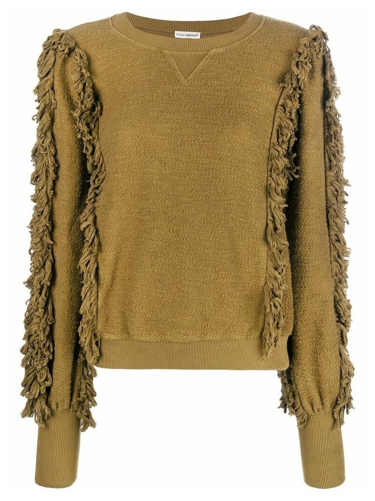 Ulla Johnson fringed knit sweater - Green