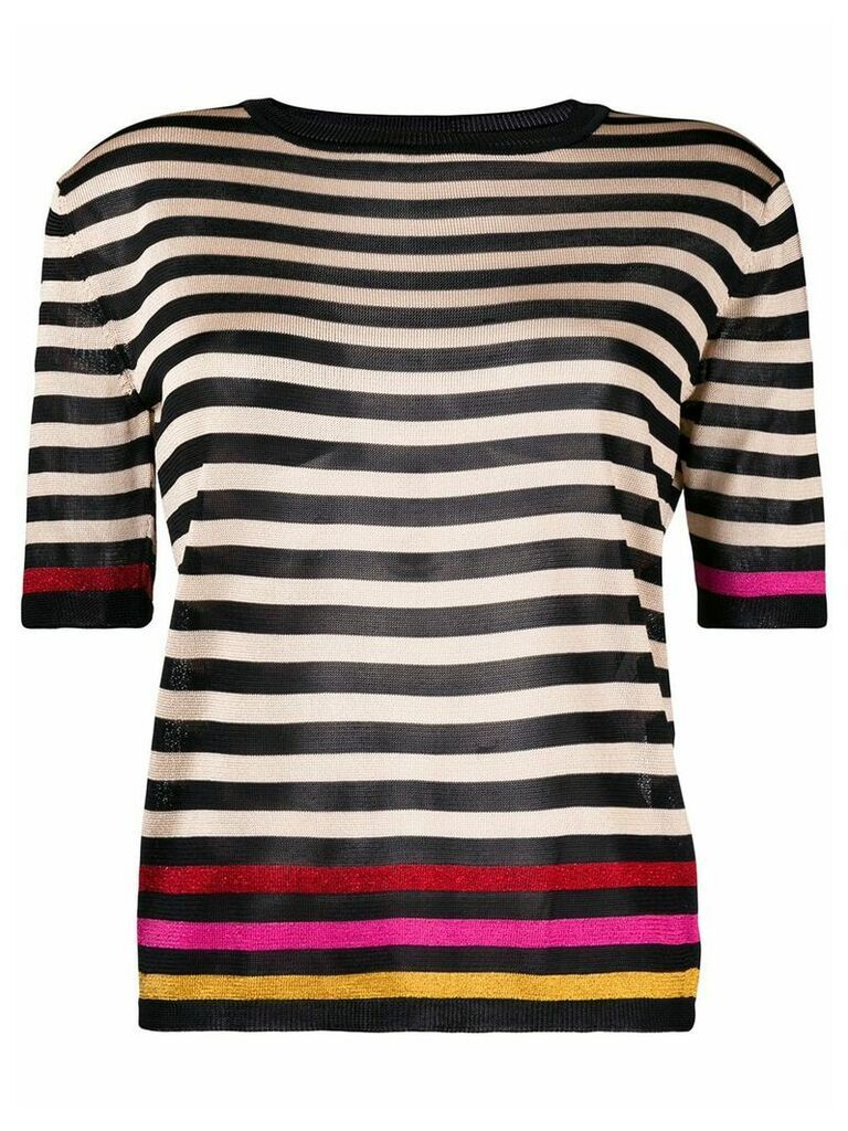 Marco De Vincenzo striped knitted top - NEUTRALS