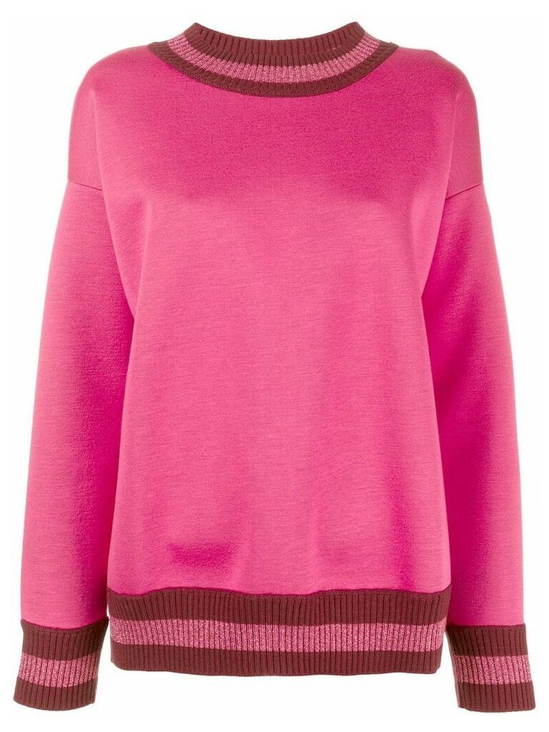 Moncler loose fit logo sweatshirt - PINK