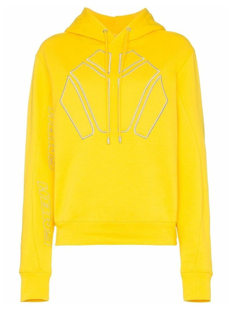 GmbH Logo Embroidered Hoodie - Yellow