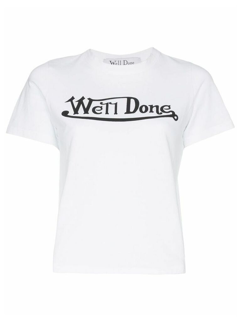 We11done logo cotton t-shirt - White