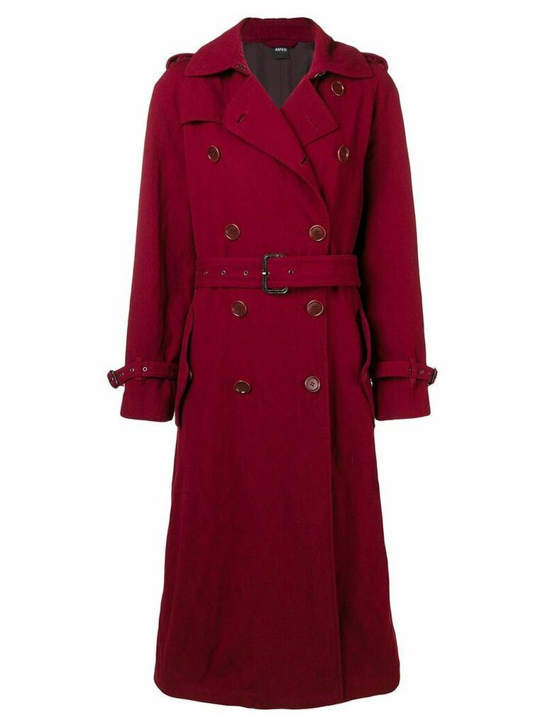 Aspesi boxy trench coat - Red