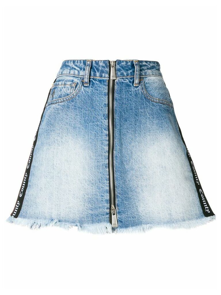 Marcelo Burlon County Of Milan Short denim skirt - Blue