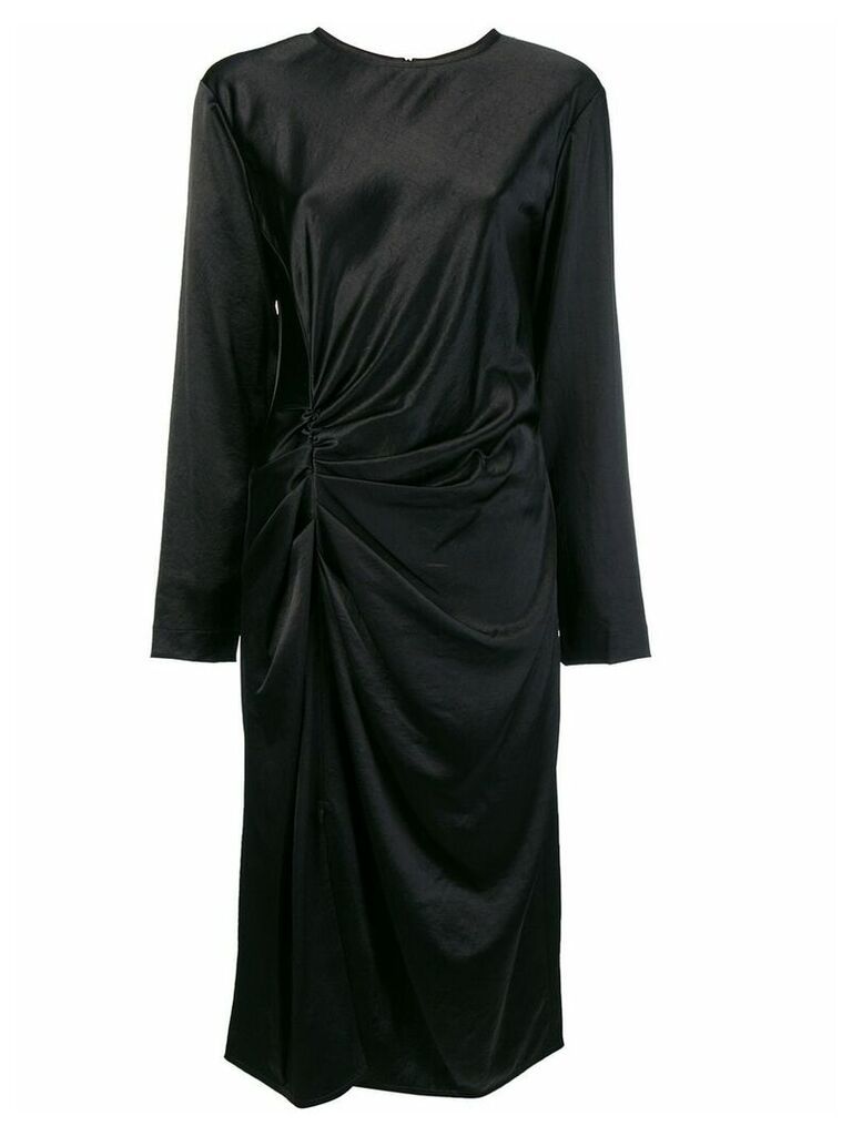 Helmut Lang midi draped dress - Black