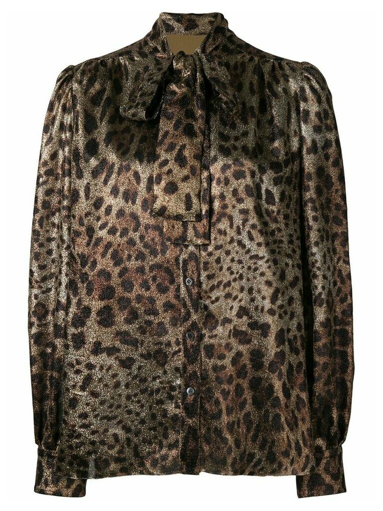 Dolce & Gabbana leopard print blouse - Black