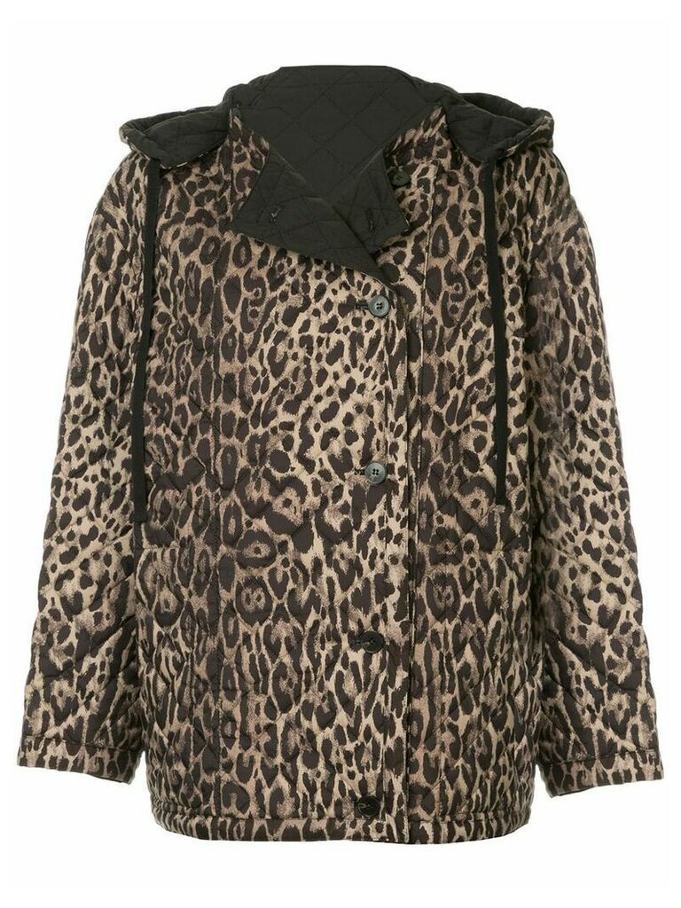 Ports 1961 leopard quilted jacket - Brown