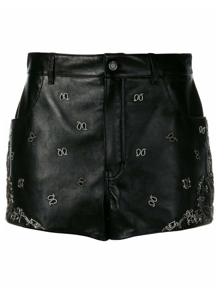 Saint Laurent embroidered mini skirt - Black