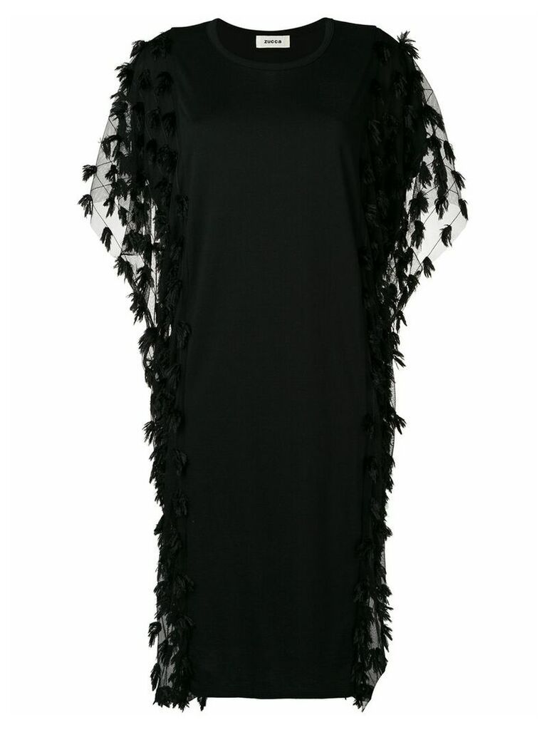 Zucca tulle panel dress - Black