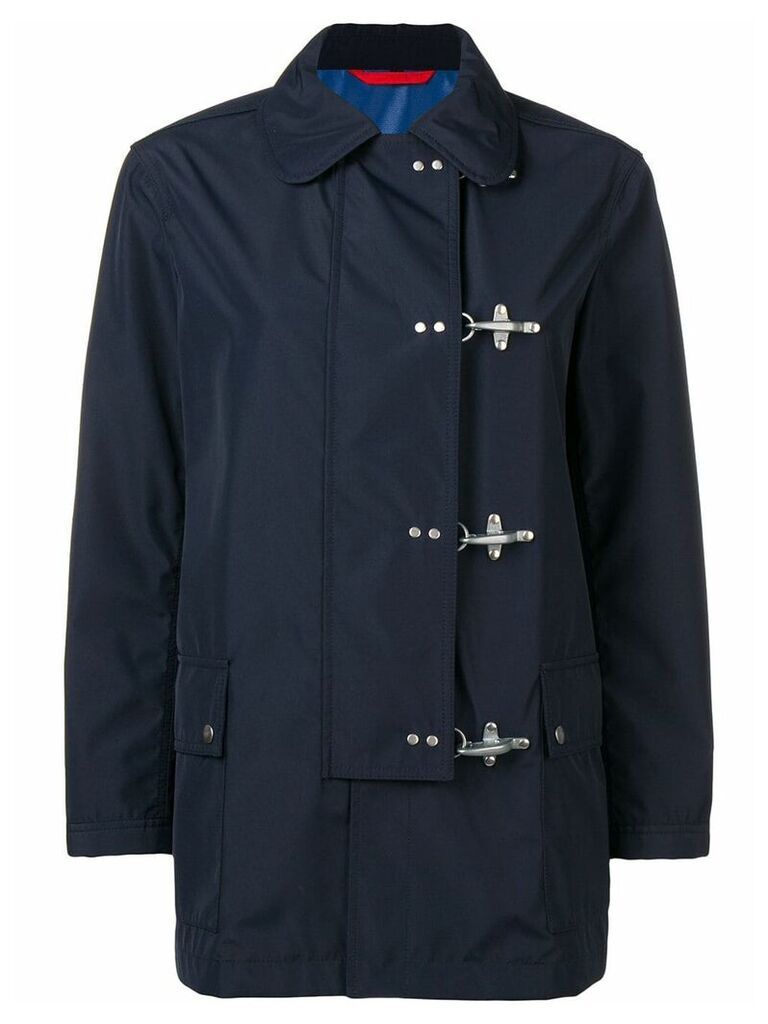 Fay off-centre button jacket - Blue