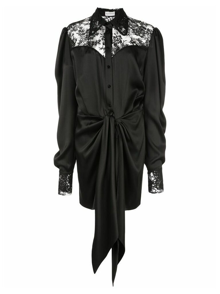 Magda Butrym floral lace shirt dress - Black