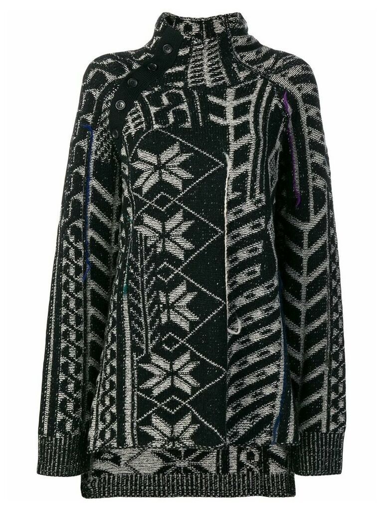 Yohji Yamamoto pattern embellished sweater - Black