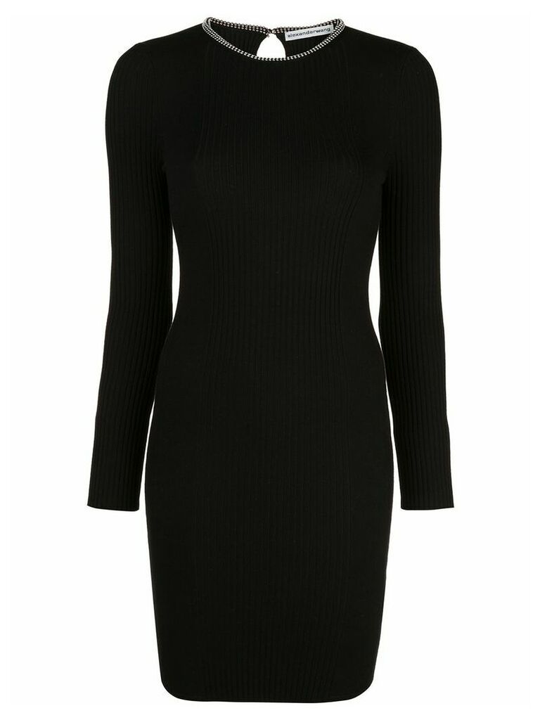 Alexander Wang fitted ribbed dress - Black