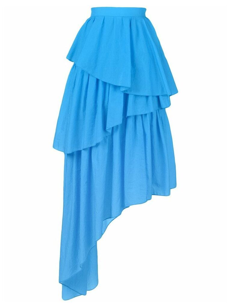 House of Holland frill asymmetric skirt - Blue