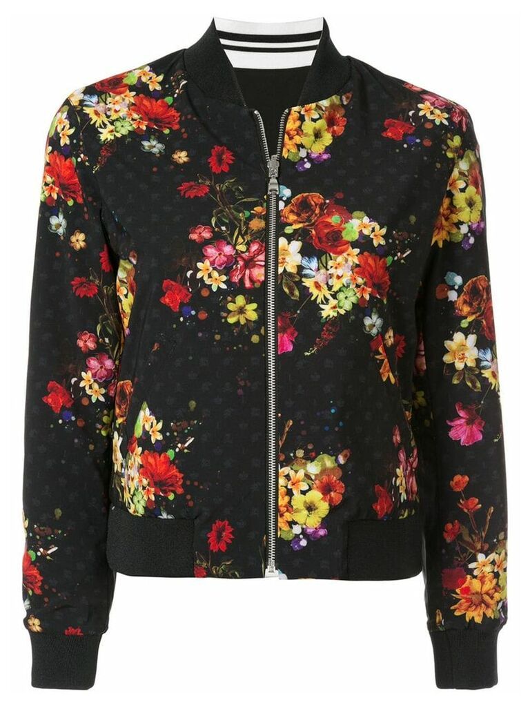 Loveless floral print bomber jacket - Black