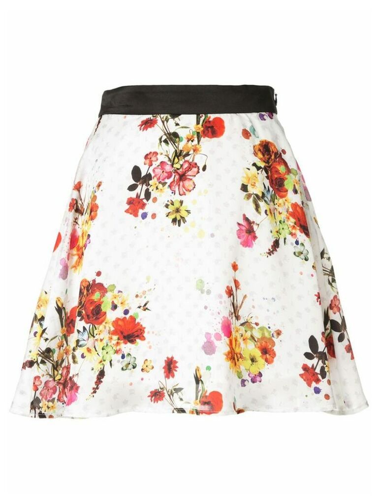 Loveless full floral skirt - White