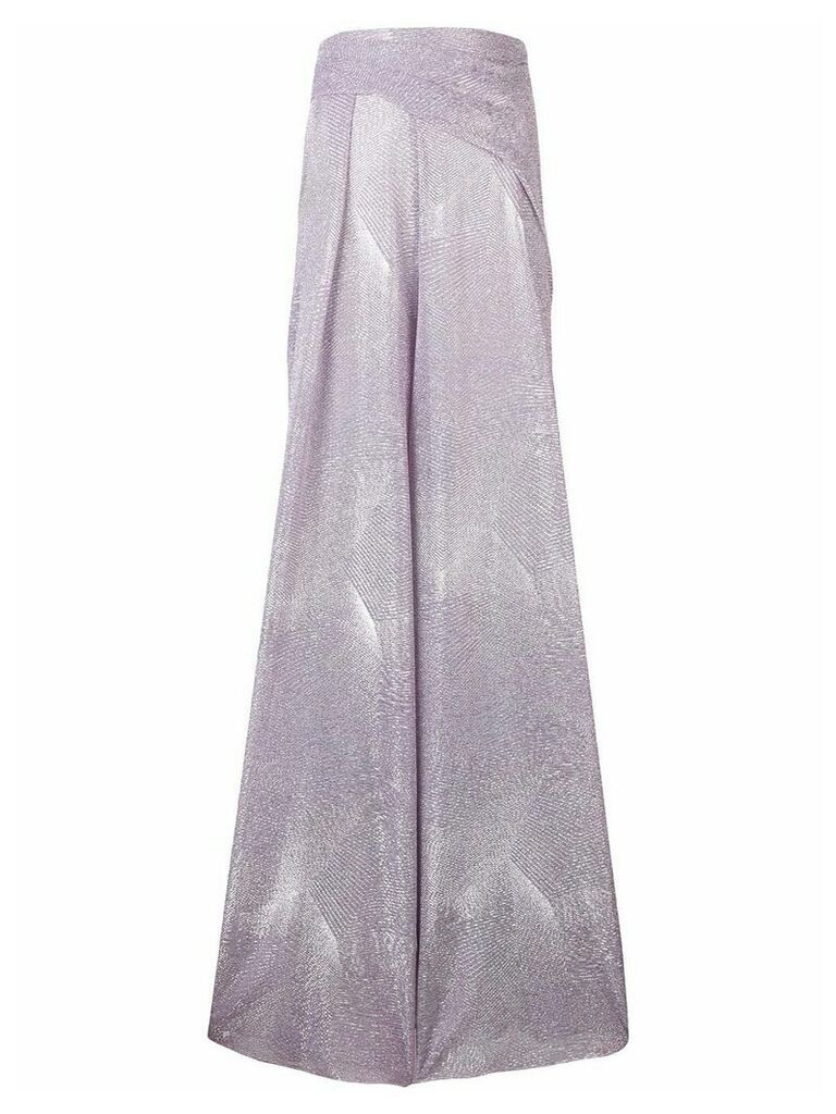 Talbot Runhof metallic long dress - PURPLE