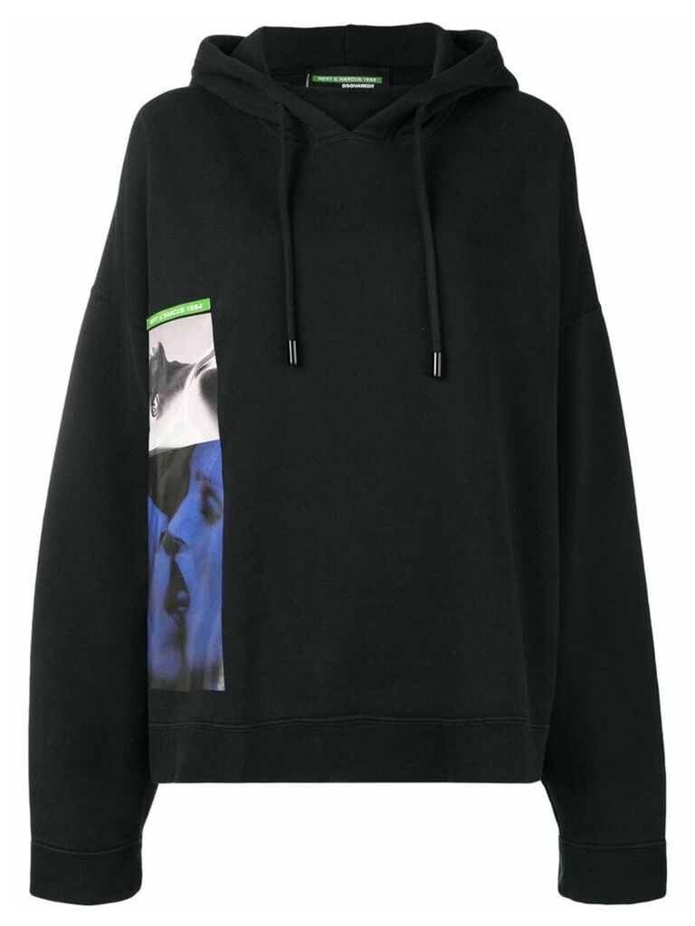 Dsquared2 oversized graphic print hoodie - Black