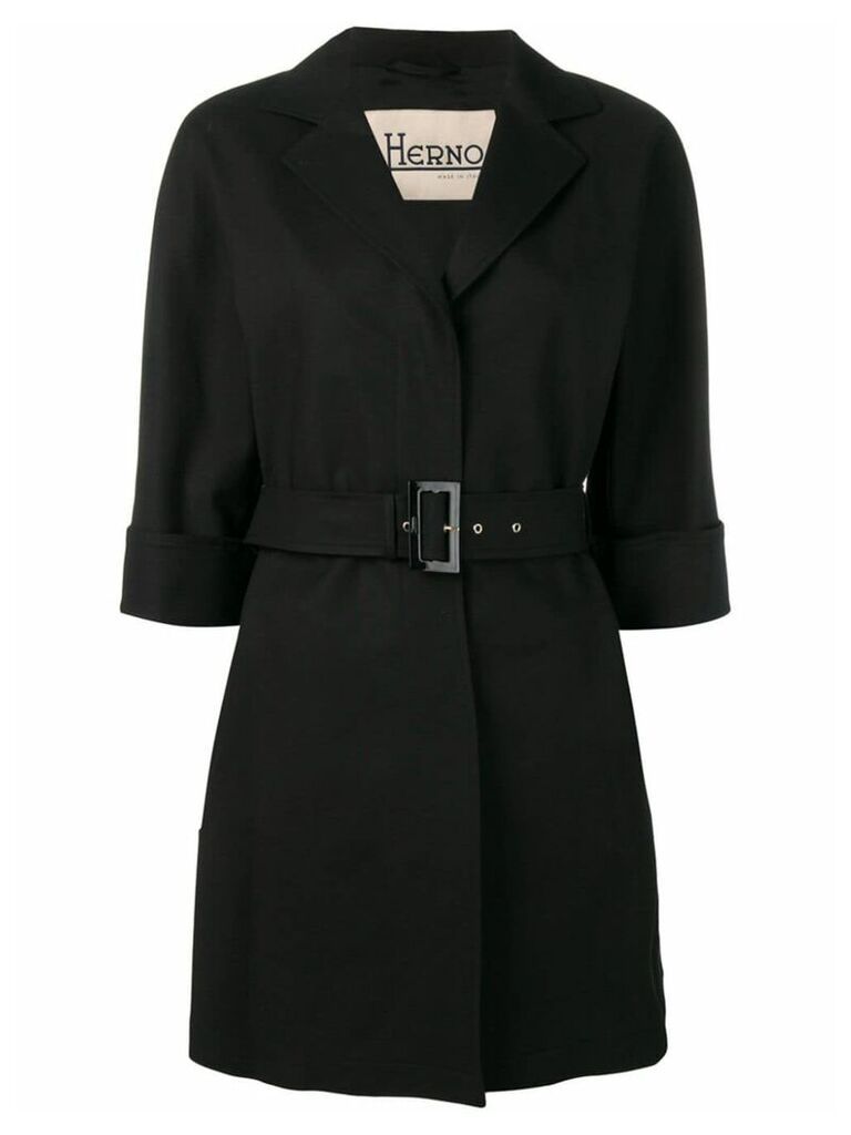 Herno belted coat - Black
