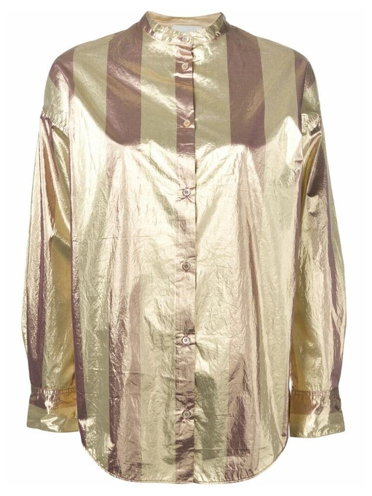 Forte Forte Chic iridescent striped shirt - Gold
