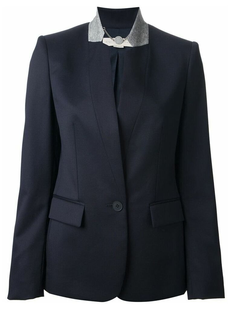 Stella McCartney contrast collar blazer - Blue