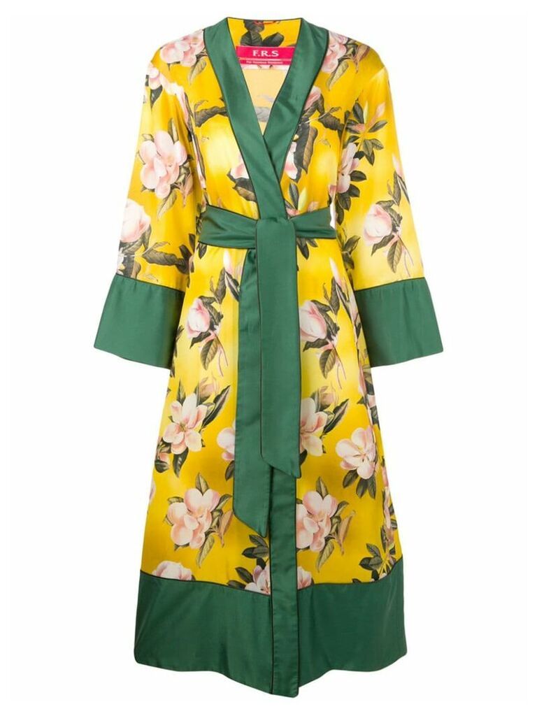 F.R.S For Restless Sleepers floral print robe coat - Yellow