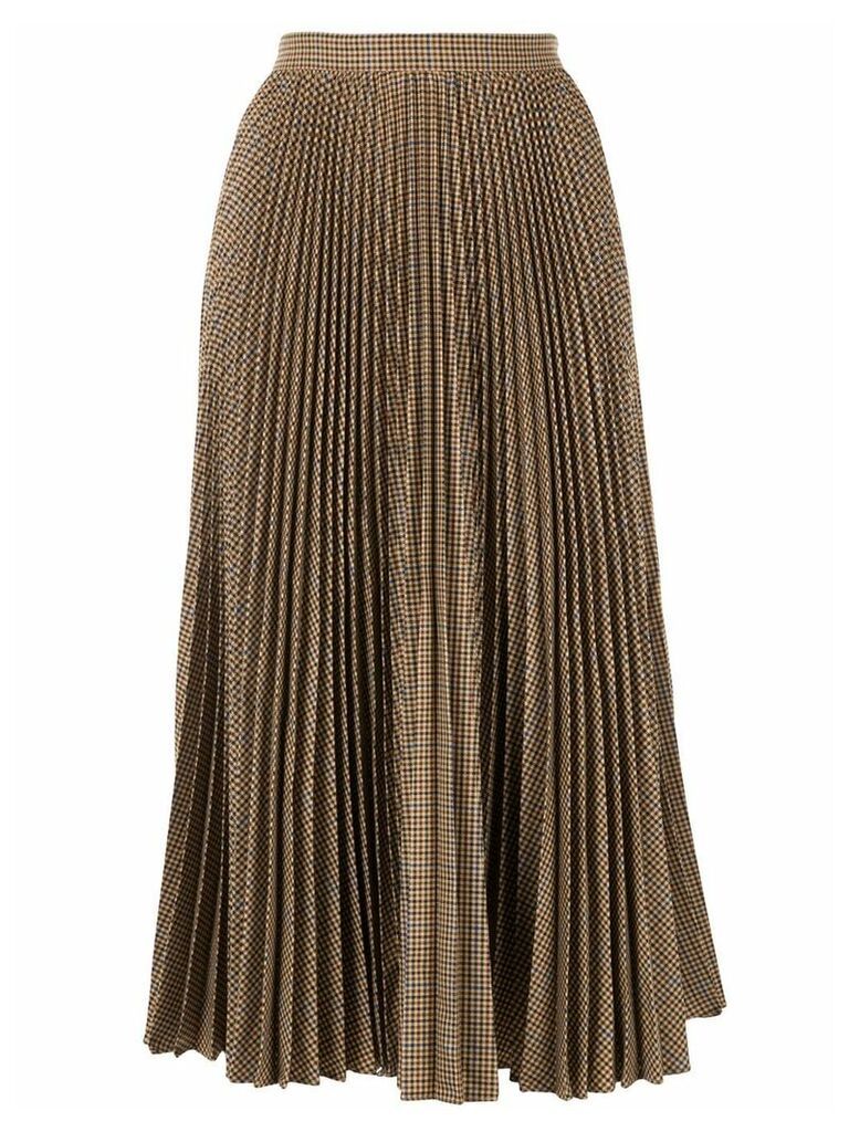 Gucci houndstooth check pleated skirt - Brown
