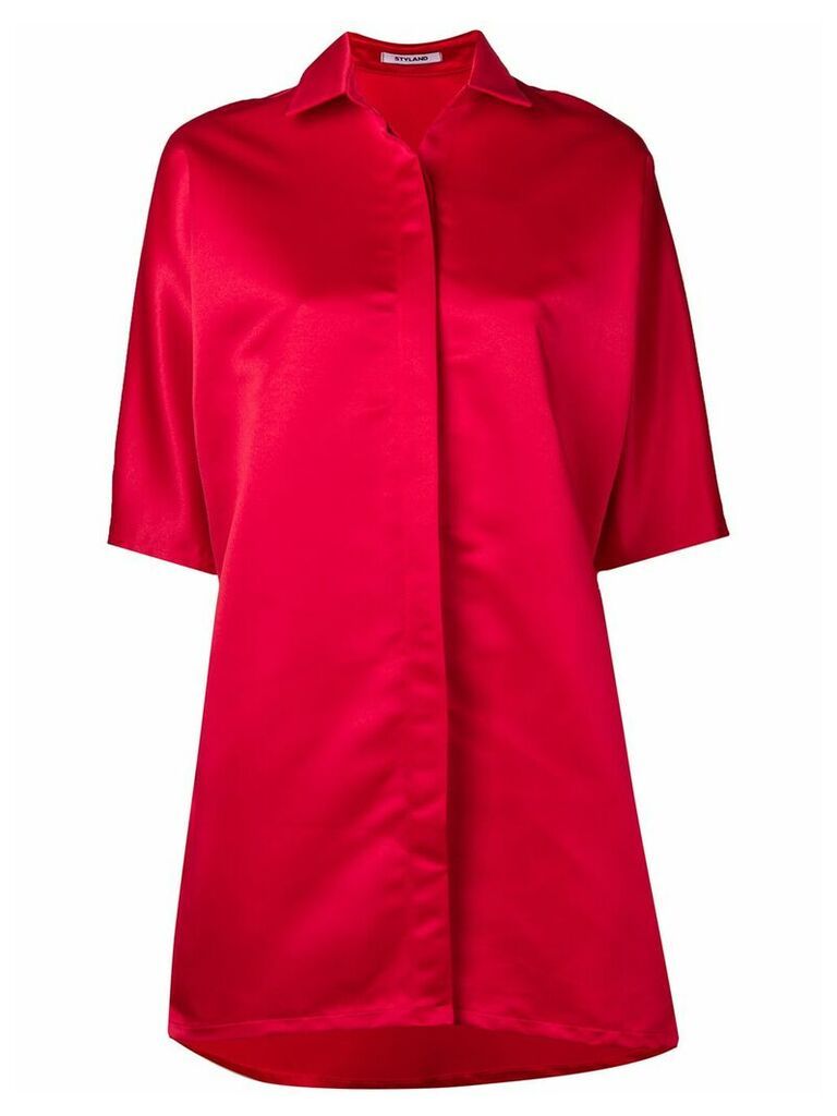Styland oversized shirt dress - Red