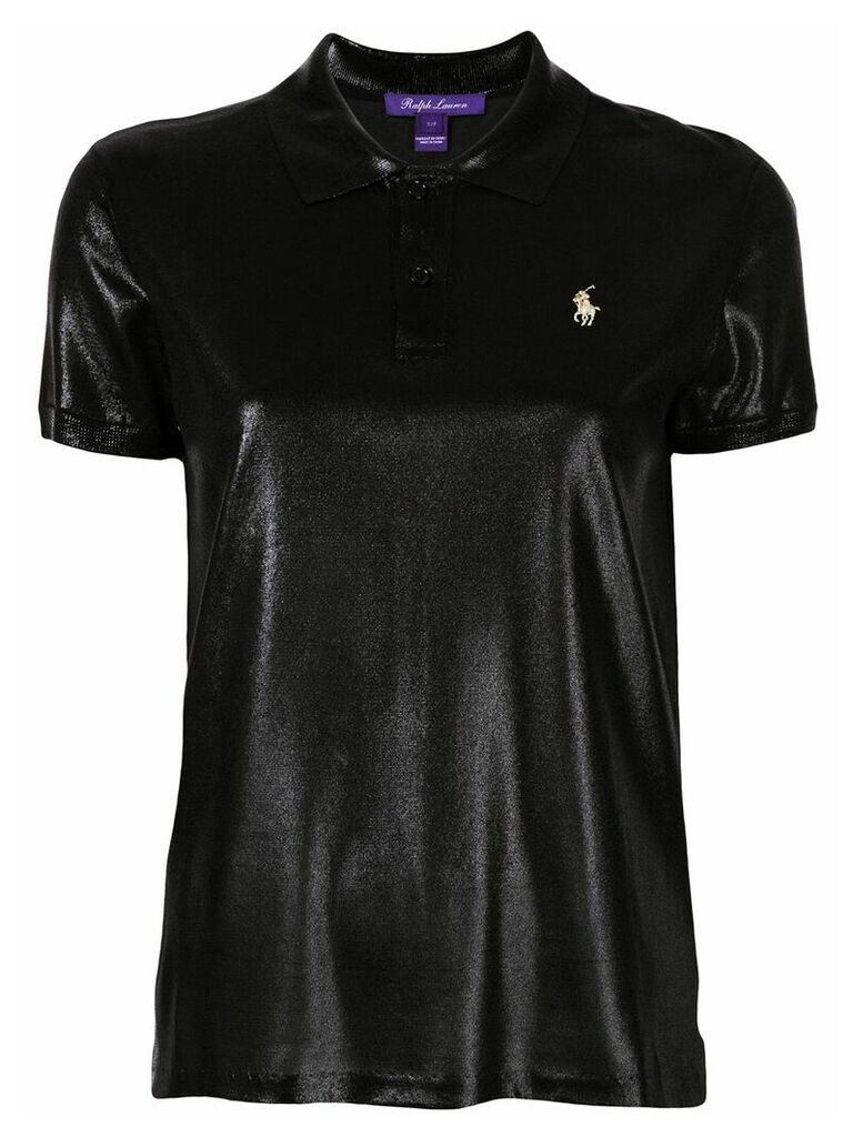 Ralph Lauren Collection high shine polo shirt - Black