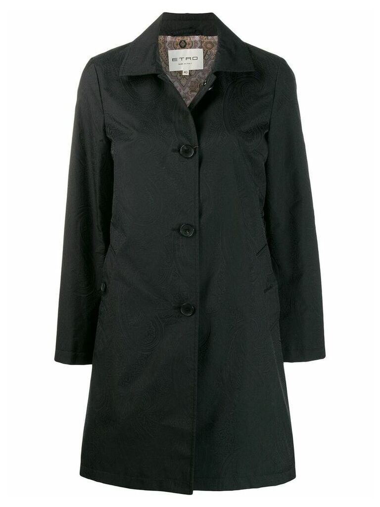 Etro paisley print coat - Black