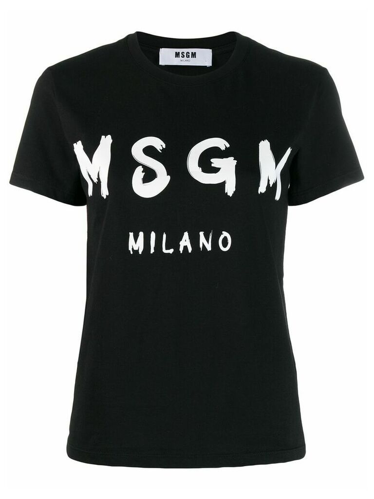 MSGM printed logo T-shirt - Black