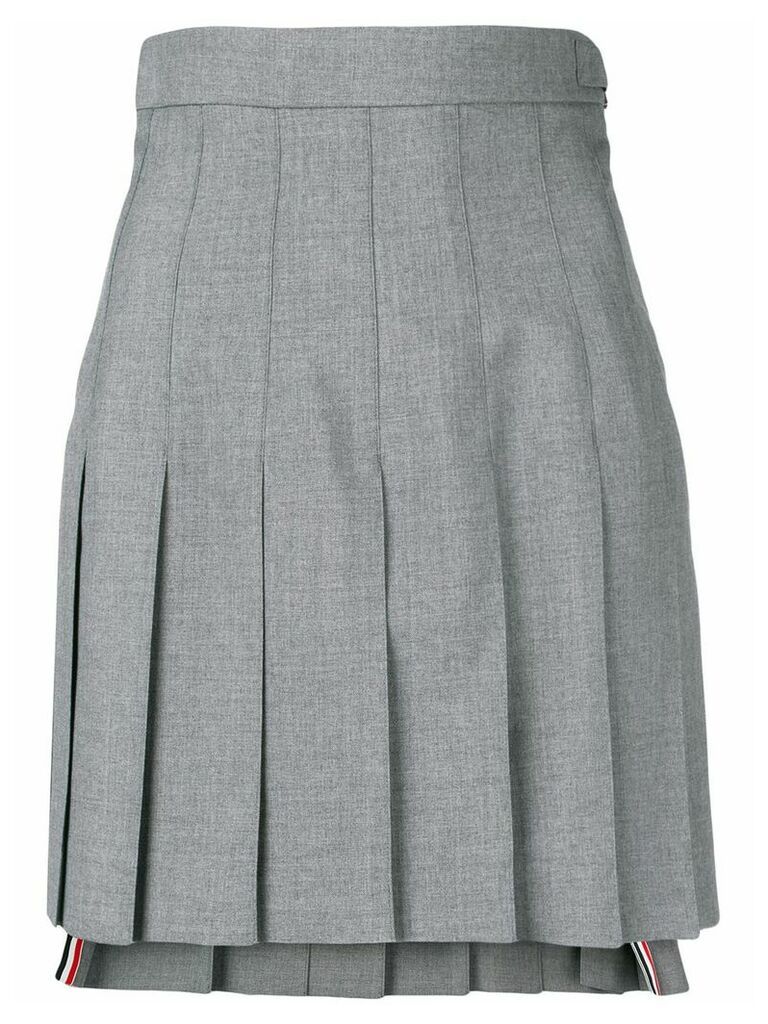 Thom Browne step-hem pleated skirt - Grey
