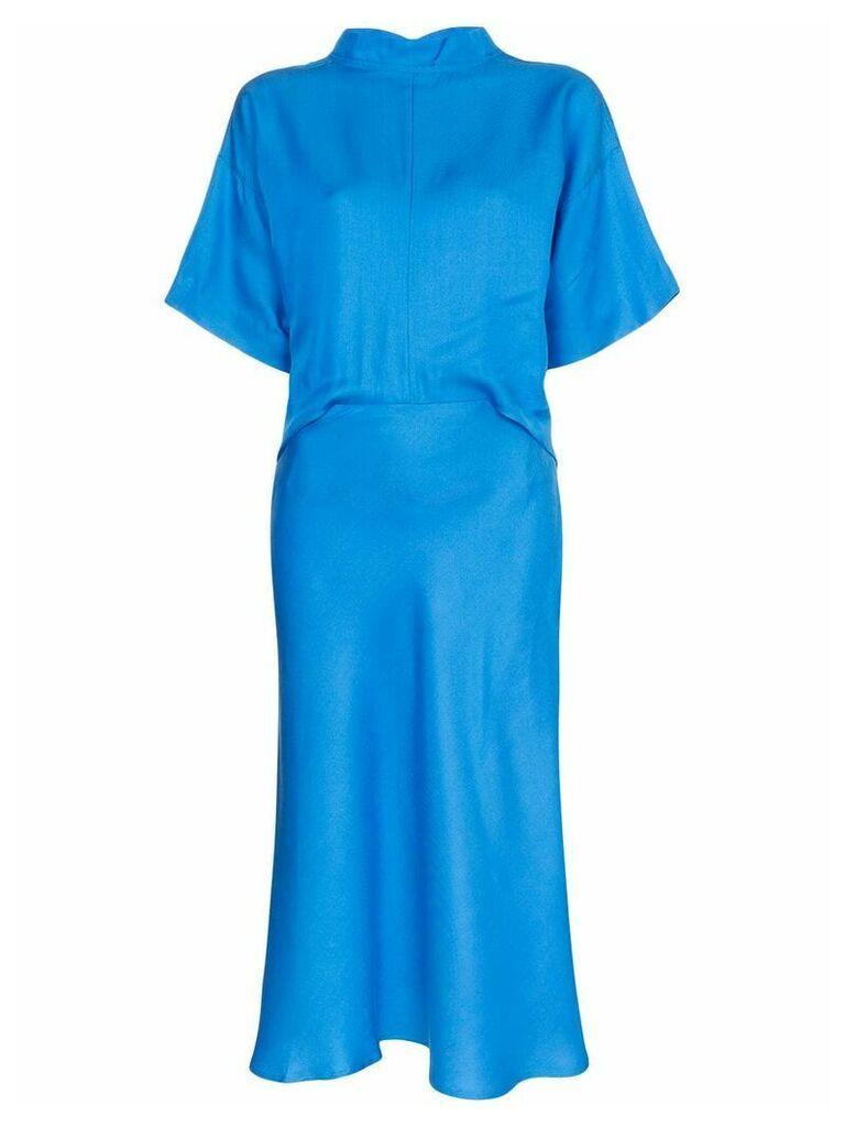 Carcel high-neck midi dress - Blue