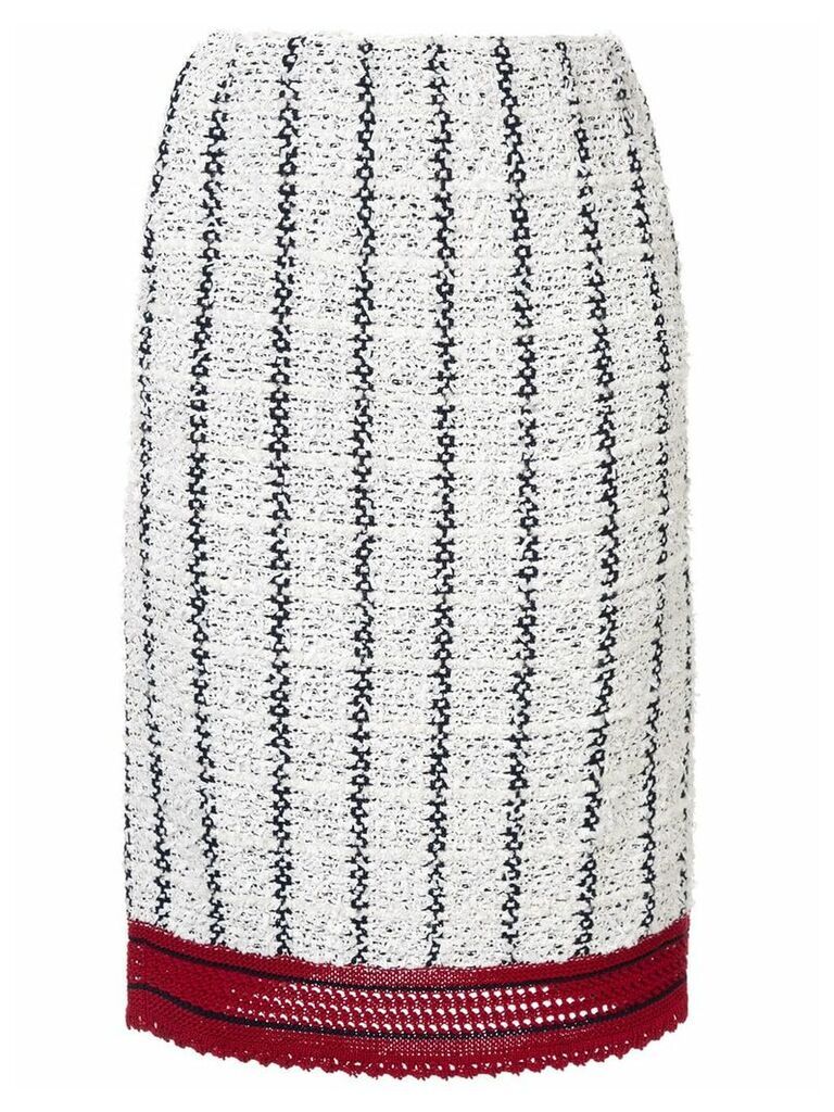 Coohem sailor tweed skirt - White