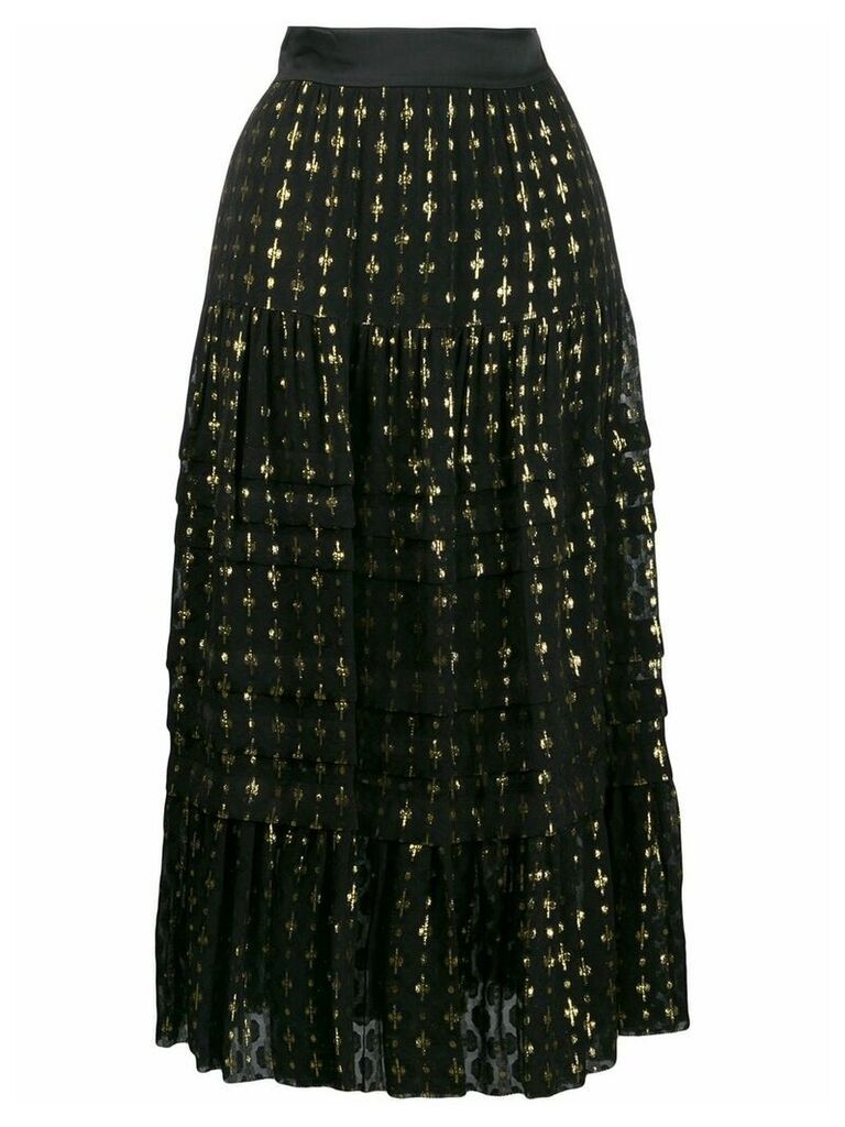 Temperley London pleated a-line skirt - Black
