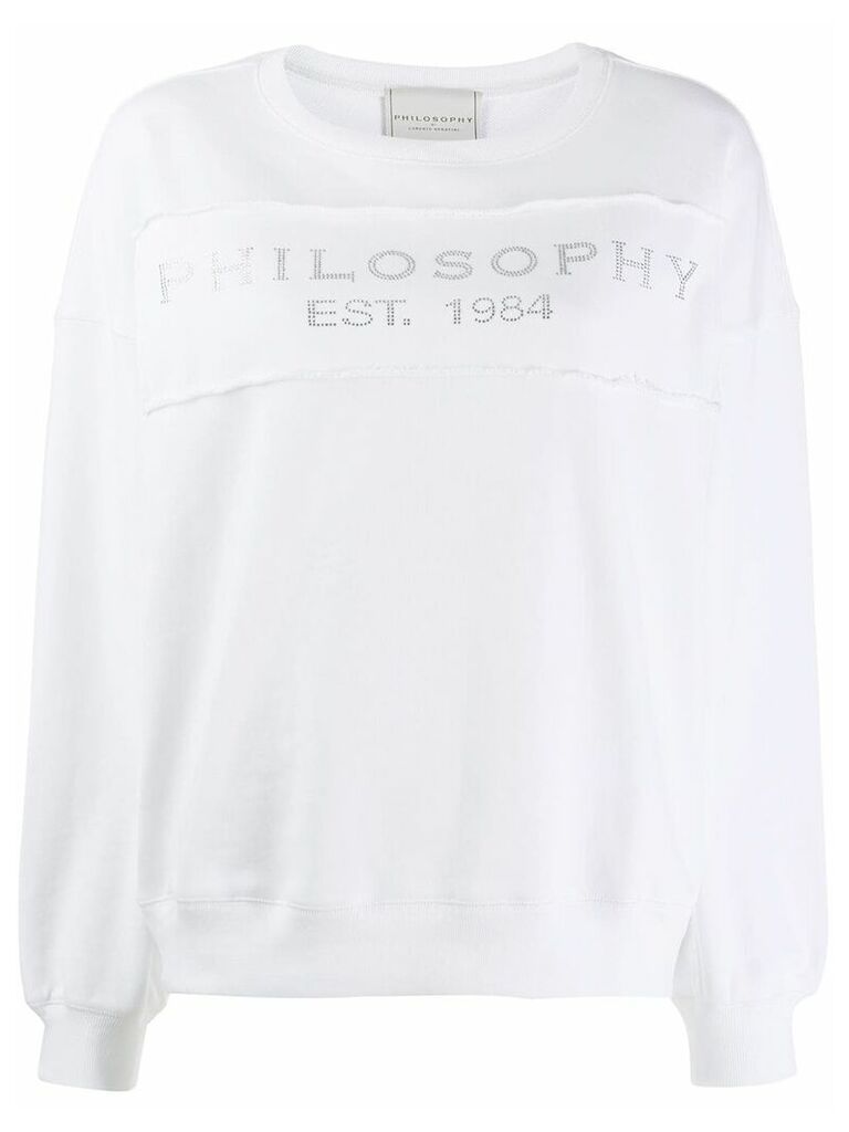 Philosophy Di Lorenzo Serafini embellished logo sweatshirt - White