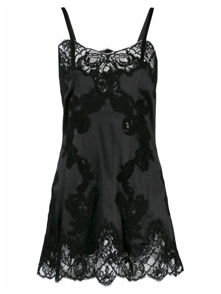 Dolce & Gabbana lace mini slip dress - Black