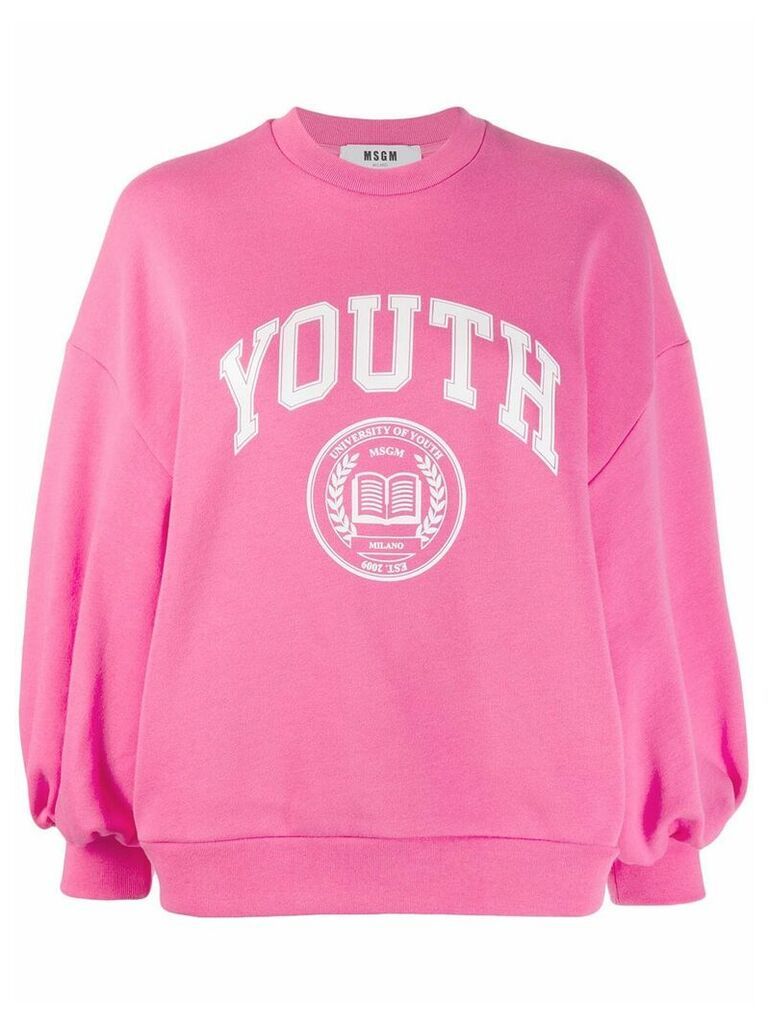 MSGM oversized 'Youth' sweatshirt - PINK