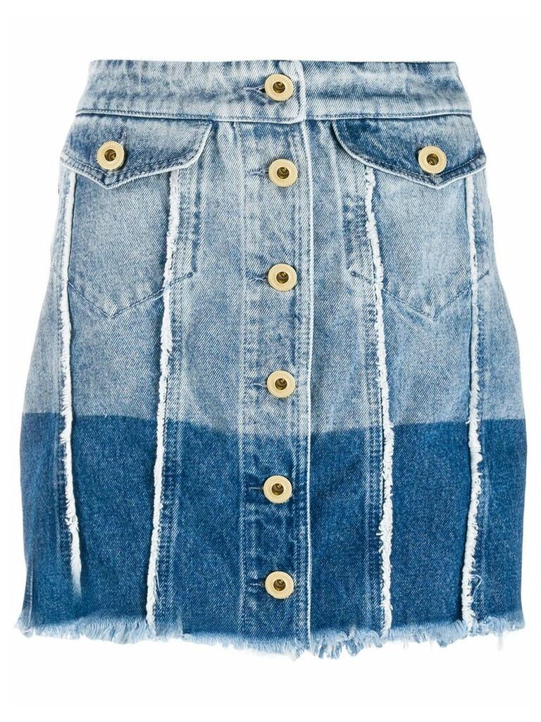 Versace Jeans Couture two-tone denim skirt - Blue