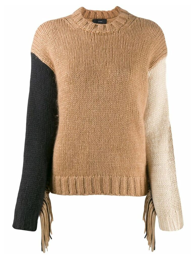 Alanui fringed knitted jumper - Brown